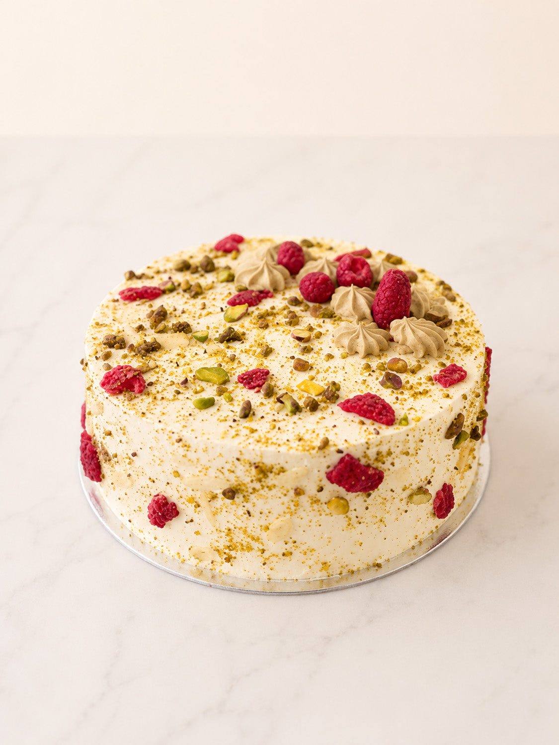 Raspberry Pistachio Cake